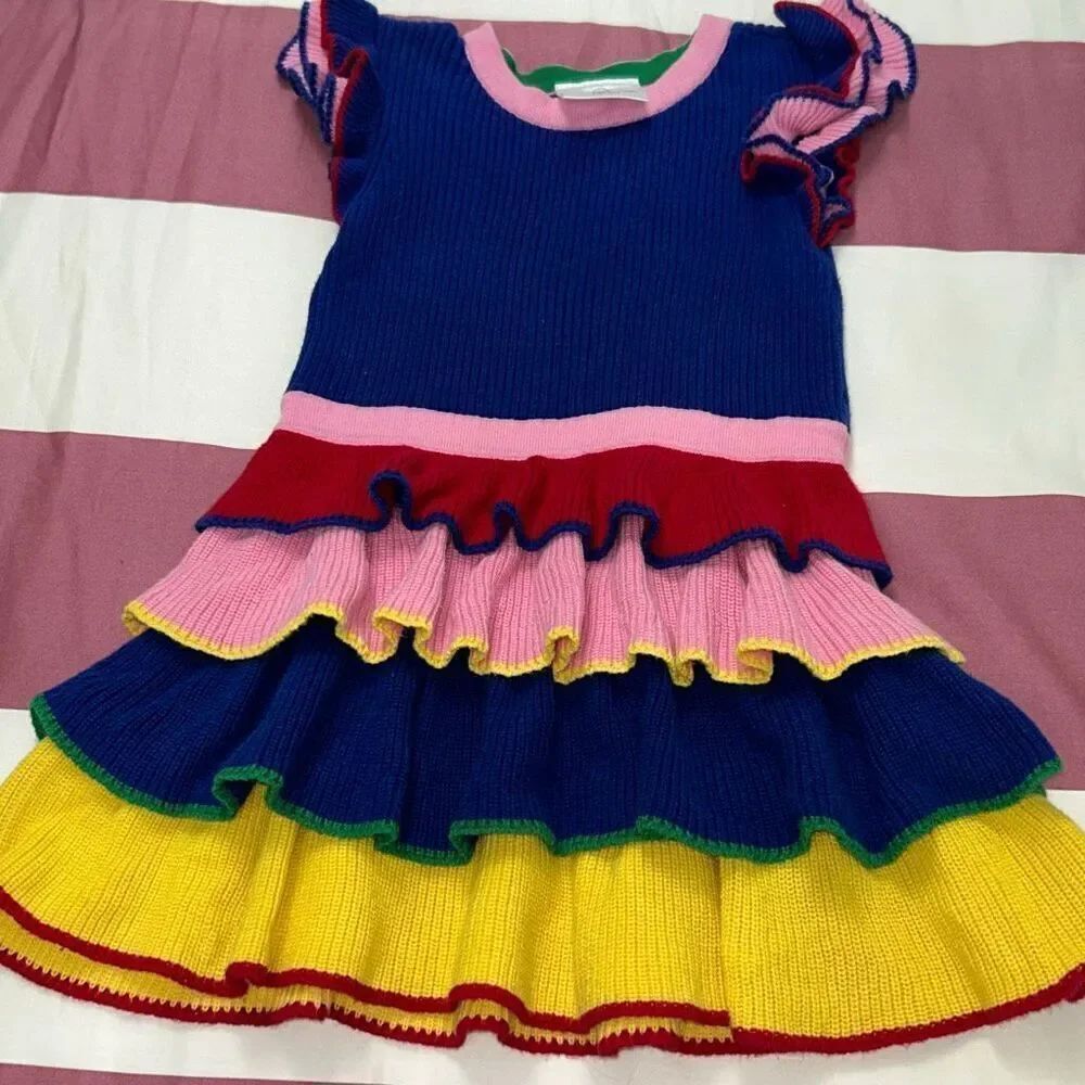 Hanna andersson festive knit dress sz 90 /3
